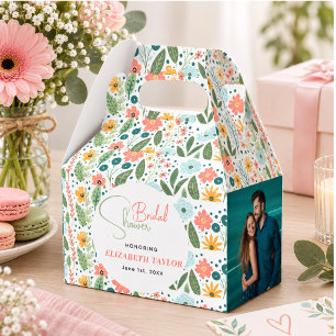Süße Retro-Blumen-Brautparty  Geschenkschachtel