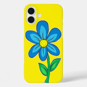 Süße Retro-Blumenillustrationszeichnung iPhone 16 Plus Hülle