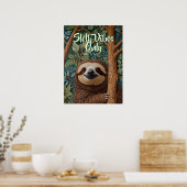 Süße Retro-Boho-Faulheit Halte durch Poster (Küche)