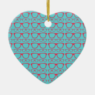Süße Retro-Brillen-Hipster Keramikornament
