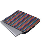 Süße retro-bunte Streifen Laptopschutzhülle (Vorne Knopf)