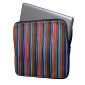 Süße retro-bunte Streifen Laptopschutzhülle (Vorderseite Links)