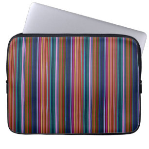 Süße retro-bunte Streifen Laptopschutzhülle