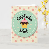 Süße Retro-Cupcake-Karte Karte (Gelbe Blume)