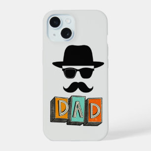 Süße Retro-elegante Handyhülle Vatersein iPhone 15 Hülle