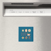 Süße Retro-Eleganz der 90er Jahre Großmutter-Core Magnet (In Situ (Geschirrspüler))
