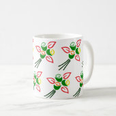 Süße Retro-Frühlingsblumen auf einer Kaffeetasse (VorderseiteRechts)
