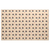 süße retro große blaue Mädchen Comic-Puppengesicht Stoff (Fat Quarter (45,7 x 55,9 cm))