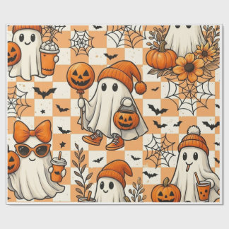 Süße Retro-Halloween-Geister-Wrap-Papier Geschenkpapier