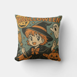 Süße retro-japanische Cartoon-Halloween Kissen