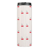 Süße Retro-Kirsch-Muster-Herz-Glasur Thermosbecher (Rückseite)
