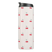 Süße Retro-Kirsch-Muster-Herz-Glasur Thermosbecher (Nach rechts gedreht)