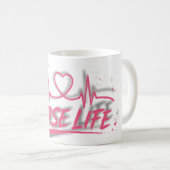 Süße Retro-Krankenschwester-Leben-Gradient-Tasse Kaffeetasse (VorderseiteRechts)