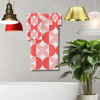 Süße retro Linienkunst 1950er Modern Mid Century r Badhandtuch Set