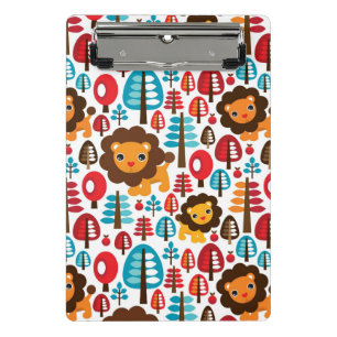 süße retro Löwe Kinder Illustration Mini Klemmbrett