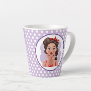 Süße Retro-Mädchen-Latte-Tasse Milchtasse
