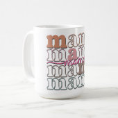 Süße Retro-Mama Kaffeetasse (Vorderseite Links)