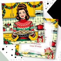 Süße Retro-Pop-Art-personalisierte Weihnachten