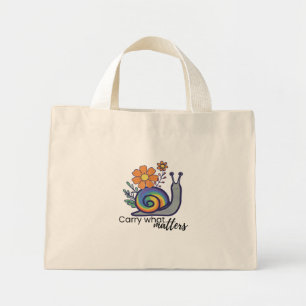 Süße Retro-Regenbogen-Schnecken-Tragetasche aus Le Mini Stoffbeutel