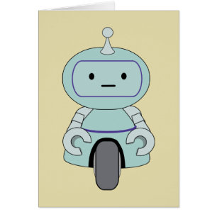 Süße Retro-Roboter-Illustration