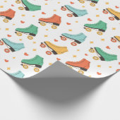 Süße Retro-Rollschuhe  Geschenkpapier (Ecke)