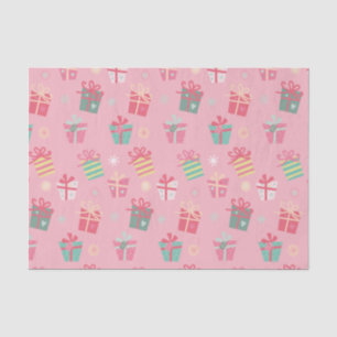 Süße Retro-Rosa Geschenke Weihnachten Seidenpapier