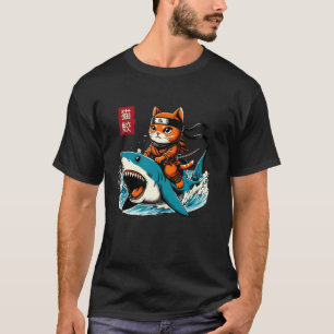 Süße Retro-Samurai-Katze-Ninja-Japanische Katze-Ha T-Shirt