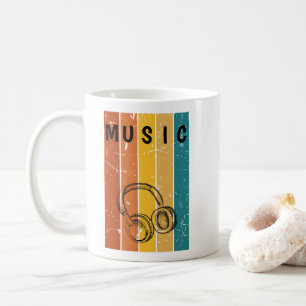 Süße Retro saubere Musik Kaffeetasse