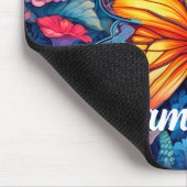 Süße Retro-Schmetterlings-Monogramm-Name Mousepad (Ecke)