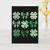 Süße Retro St. Patrick's Day Glücksgrüner Kleeblat Karte (Gelbe Blume)