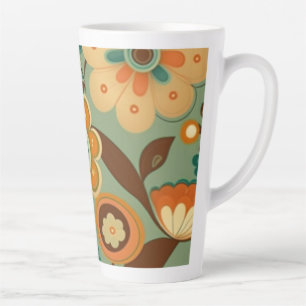 Süße Retro-Vintage-Blumen Milchtasse