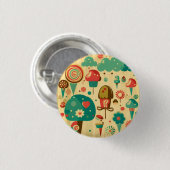 Süße Retro-Vintage-Eiscremes Button (Vorne & Hinten)