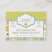 Süße Retro Visitenkarte (Rückseite)