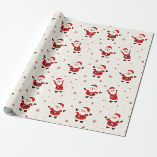Süße Retro-Weihnachtsmann-Weihnachtsverpackungspap Geschenkpapier