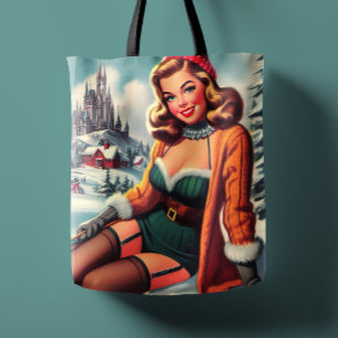 Süße Retro-Winter-Pin-up Tasche