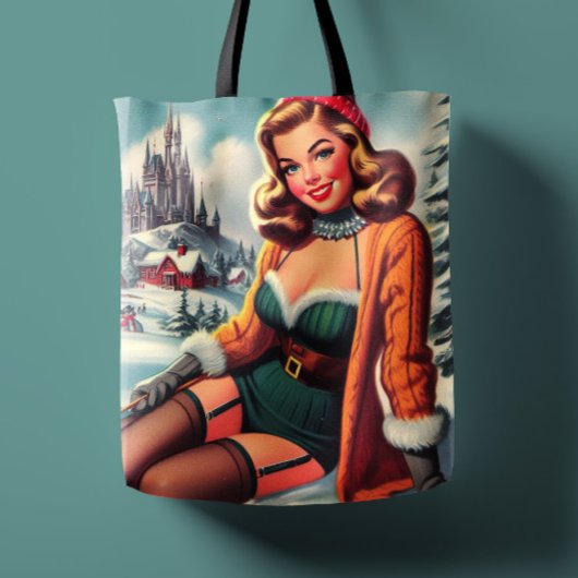 Süße Retro-Winter-Pin-up Tasche