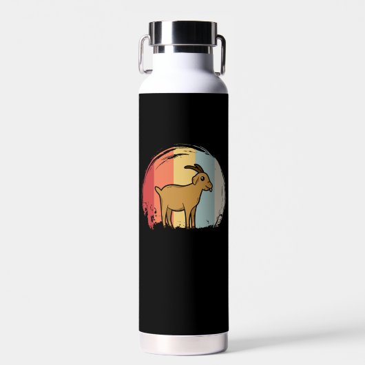 Süße Retro-Ziege Trinkflasche (Vorne)