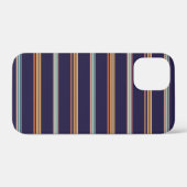 Süße retroblaue Streifen Case-Mate iPhone Hülle (Rückseite (Horizontal))