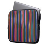 Süße retrofarbene Streifen Laptopschutzhülle (Vorderseite Links)