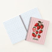 Süße Risograph-Erdbeeren & Streifen mit individuel Notizblock (Innenseite)