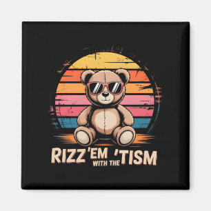 Süße RIZZ EM mit TISM Teddy Autismus Lehrer Friede Magnet