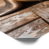 Süße Robbe liegt auf Bootssteg Ozeanpier Poster (Ecke)