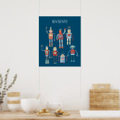 Süße Roboter Personalisiertes Poster (Küche)