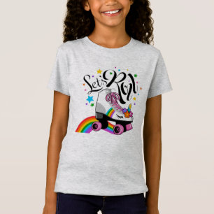 Süße Rollschuh- und Regenbogen-"Segel setzen"-T-Sh T-Shirt