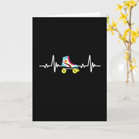 Süße Rollschuhläufer Karten Rollschuhlaufen Roller (Gelbe Blume)