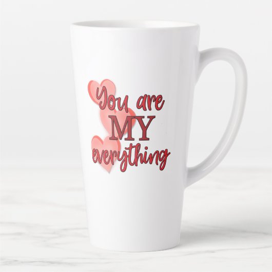 Süße Romantik, "You are My Everything" - Herz Milchtasse (Rechts)