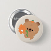 Süße romantische Capybara Button (Vorne & Hinten)