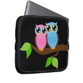 Süße romantische Eulen Laptopschutzhülle (Vorne Rechts)