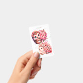 Süße romantische Illustration eines Igel-Duos mit  Ausweis (Handheld)