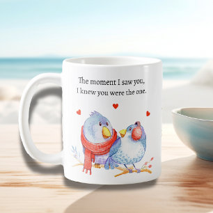 Süße romantische Liebesvögel Valentinstag Kaffeetasse